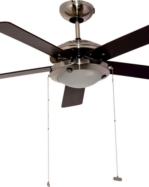 VENTILADOR DECORATIVO CON LUZ AHORRADORA, ACABADO SATINADO CHOCOLATE | MASTERFAN