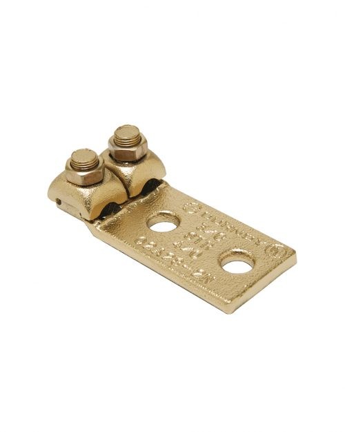 Zapata Terminal 2 Cables Mismo Cal. Super. Plana Cal. Con. 3/0 A 4/0 Burndy