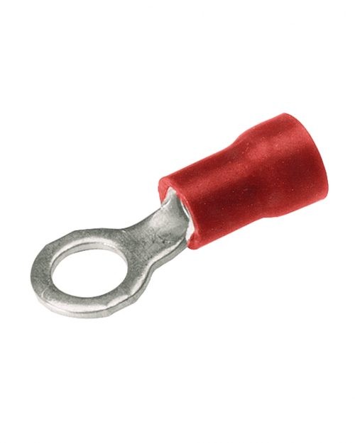 Zapata Terminal Anillo Ais. De Vinilo Rojo Tor. 1/4 Cal. 22-16 Awg Burndy