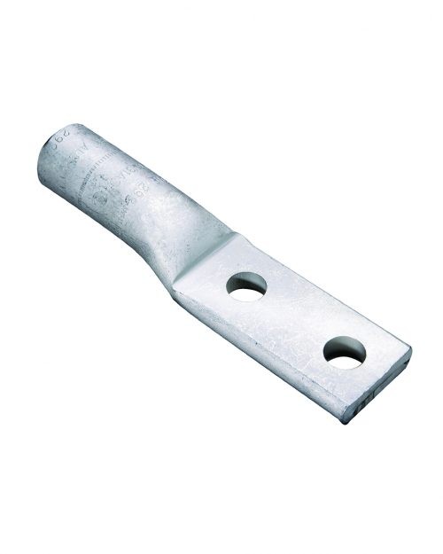 Zapata Terminal De Aluminio Cal 1/0 Con 2 Barrenos De 1/2  Mca Burndy