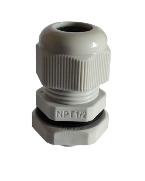 CONECTOR DE GLANDULA  EN POLIAMIDA CUERDA NPT 1/2″  (IP68) MCA  TEMPER